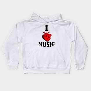 I Love/Heart Music Kids Hoodie